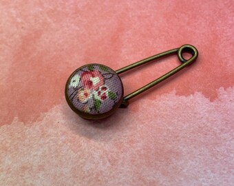 Fabric Button Cloth Small Shawl Pin