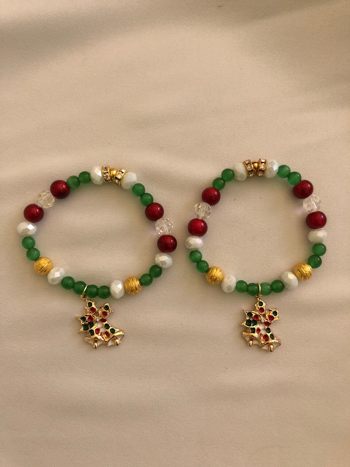 Christmas stretch bracelets Etsy