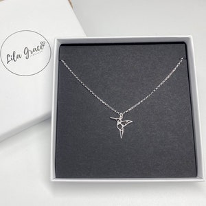 Sterling Silver Origami Hummingbird Lover Womens Girls Necklace Jewellery Gifts - Gift for her Birthday 14" 16" 18" 30" and 24" inch chains