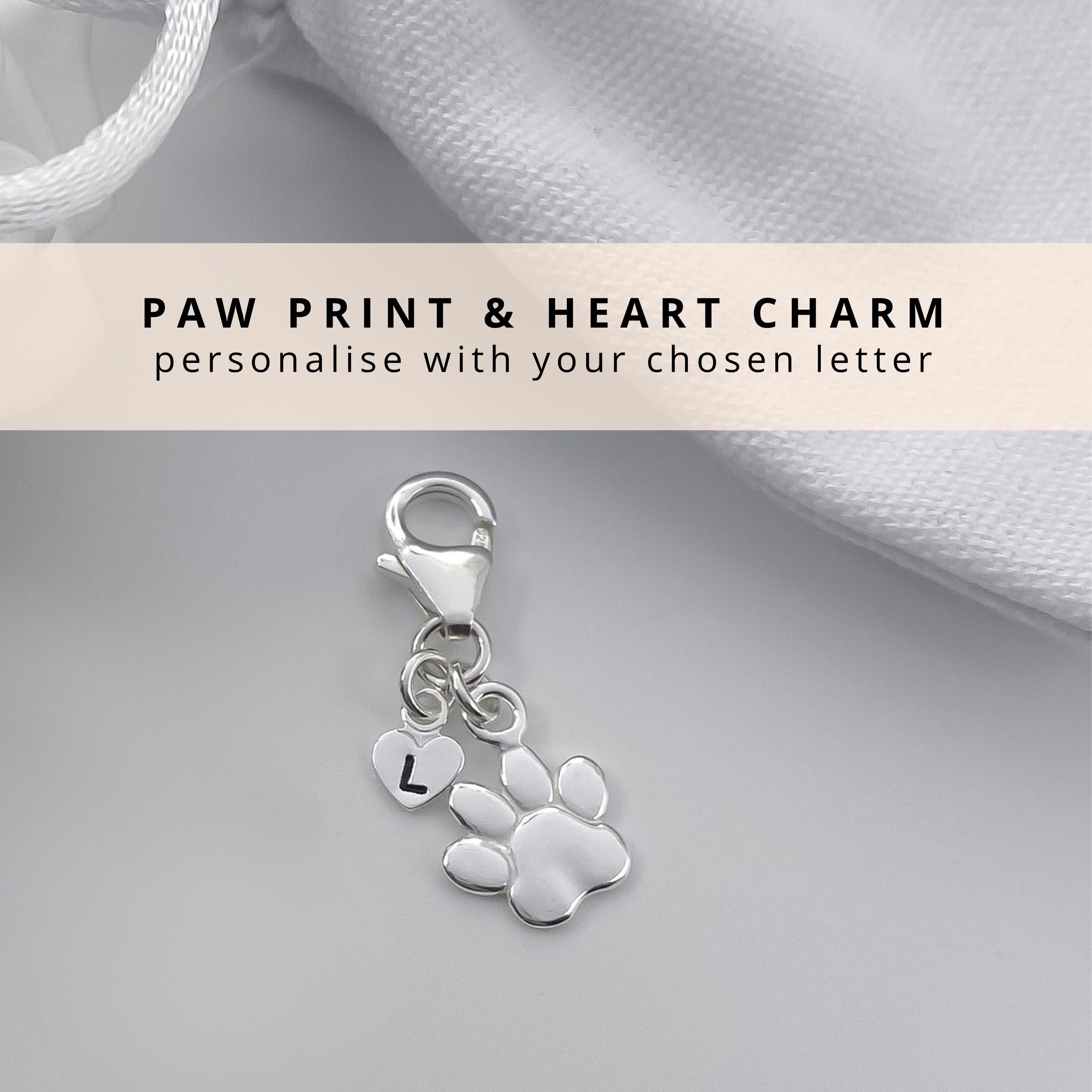 Heart Paw Prints 6mm Sterling Silver Stud Earrings Heart Paw Prints 6mm Sterling Silver Stud Earrings