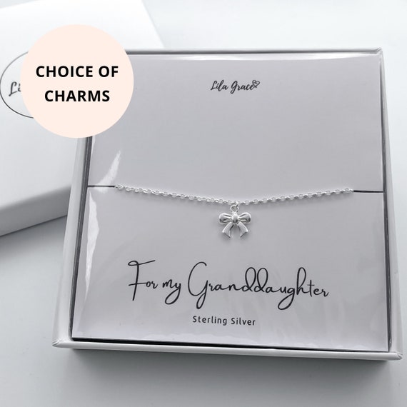 Sterling Silver Granddaughter Bracelet Gift for Her dainty Girls