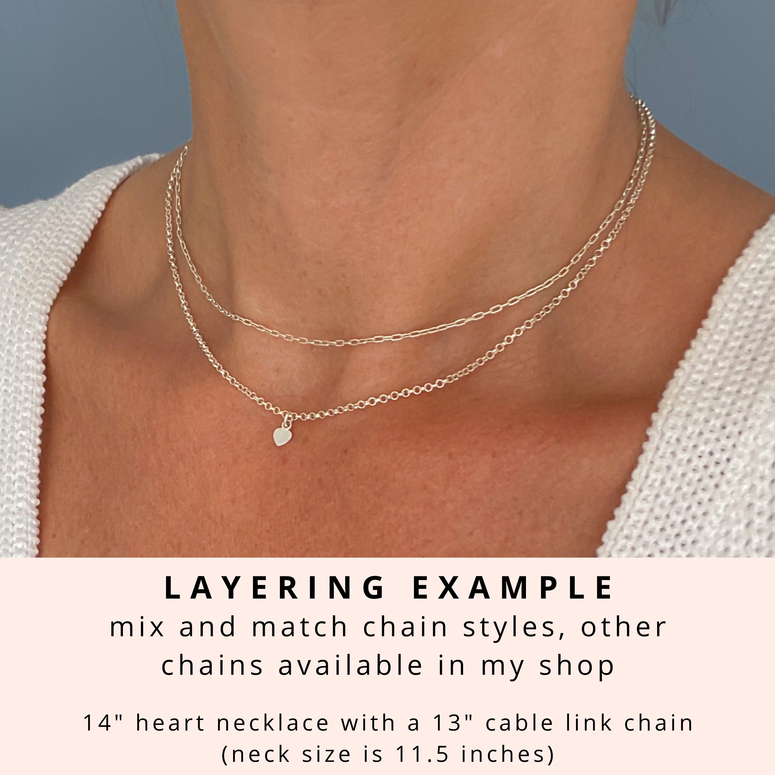 14 inch on sale heart necklace