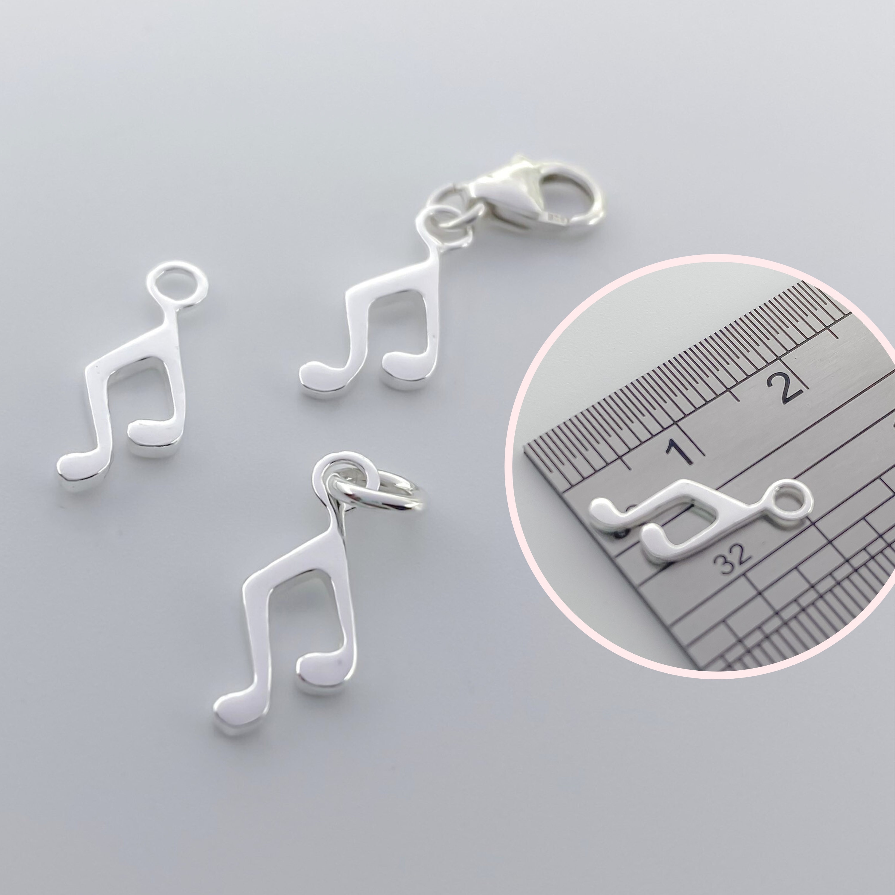10 X Music Note Metal Charms, Beam Notes Metal Charms, Jewellery Making,  Craft Supplies, Silver Charms, Charms, Jewellery Findings, Pendant 