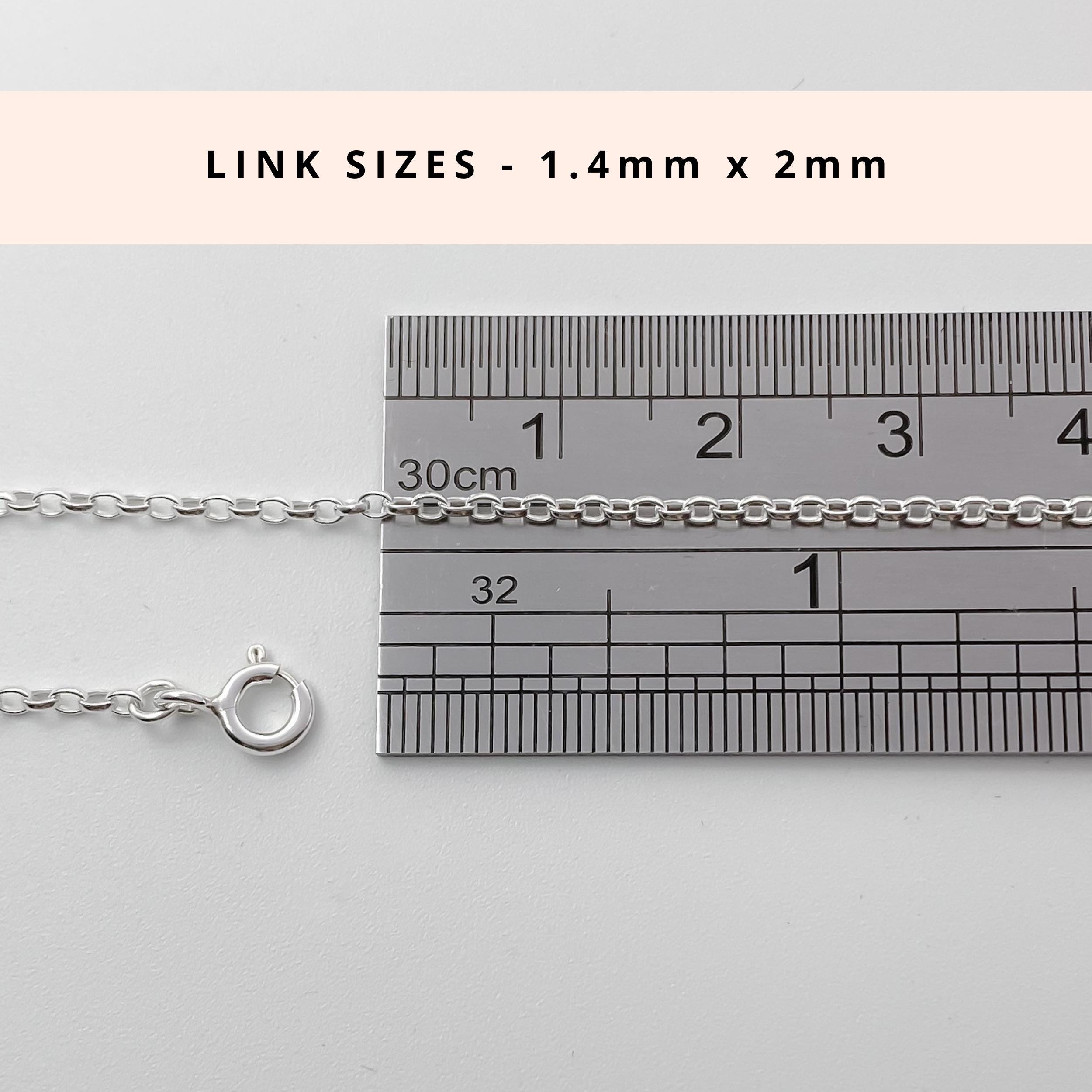 Collar De Plata Esterlina 925 Sólido - Cadena Rolo De 8mm, 80cm, Cierre De Langosta, Hecho En Australia