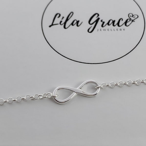 Personalised Sterling Silver Friendship Knot Bracelet Gift 