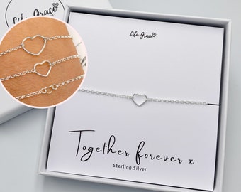 Sterling Silver Heart Link Bracelet – Memorable Anniversary Jewellery