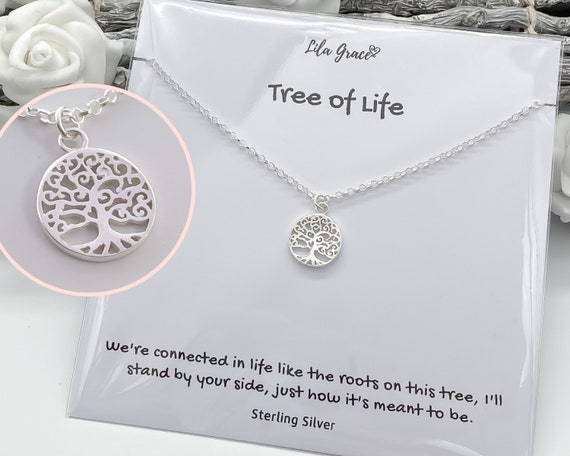 Tree of Life Sterling Silver Necklace PERSONALISED OPTION - Etsy UK