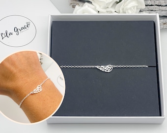 Sterlingzilveren engelvleugelarmband: klein, groot en grote maten