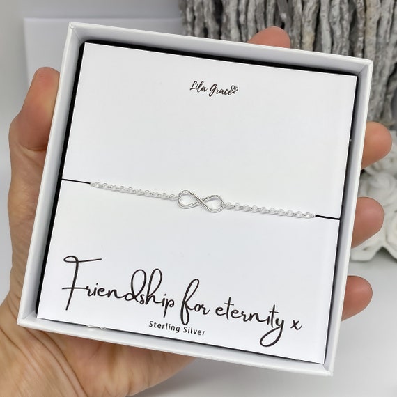 Silver Fine Infinity Friendship Bracelet | Prouds