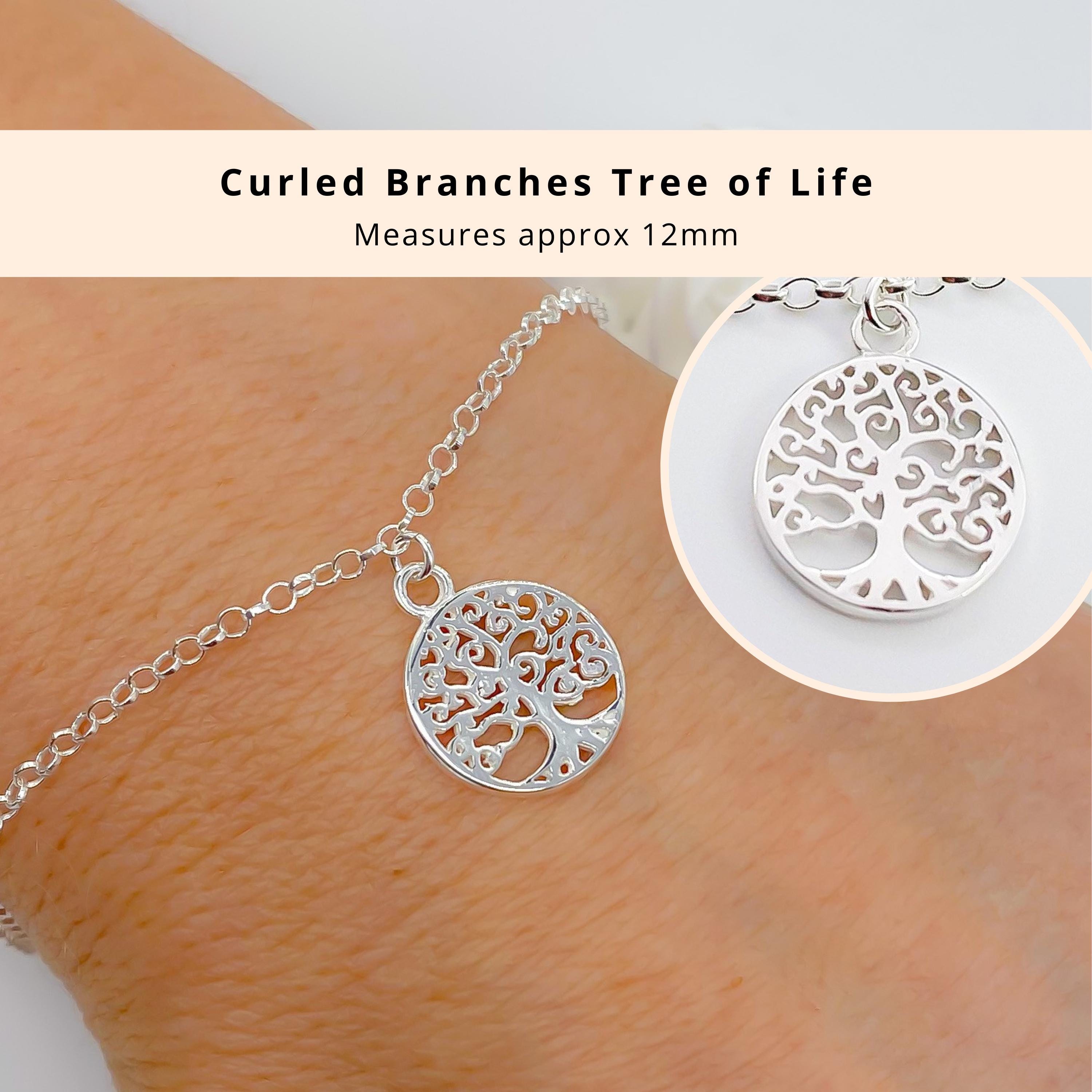 Sterling Silver Tree of Life Bracelet - Small and Large Sizes Available ...