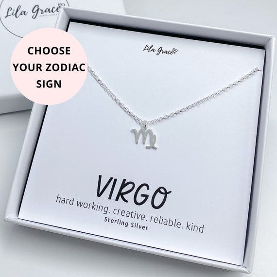 Silver Virgo Sign Necklace | Zodiac Jewelry | mazi + zo