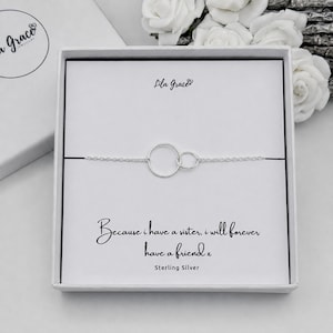 Sister Sterling Silver Interlocking Circle Bracelet – Friendship Jewellery
