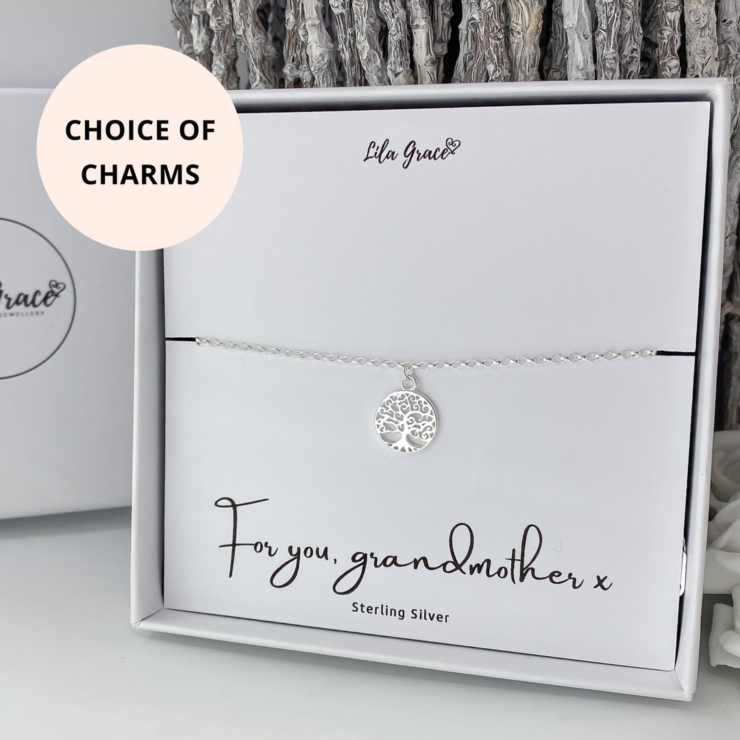 Sterling Silver Grandmother Bracelet Gifts Choice of Charms Etsy UK