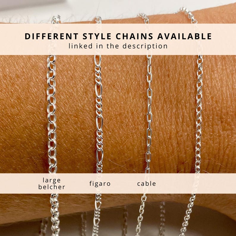 Sterling Silver Belcher Chain Bracelet Cut to Length Range of Sizes