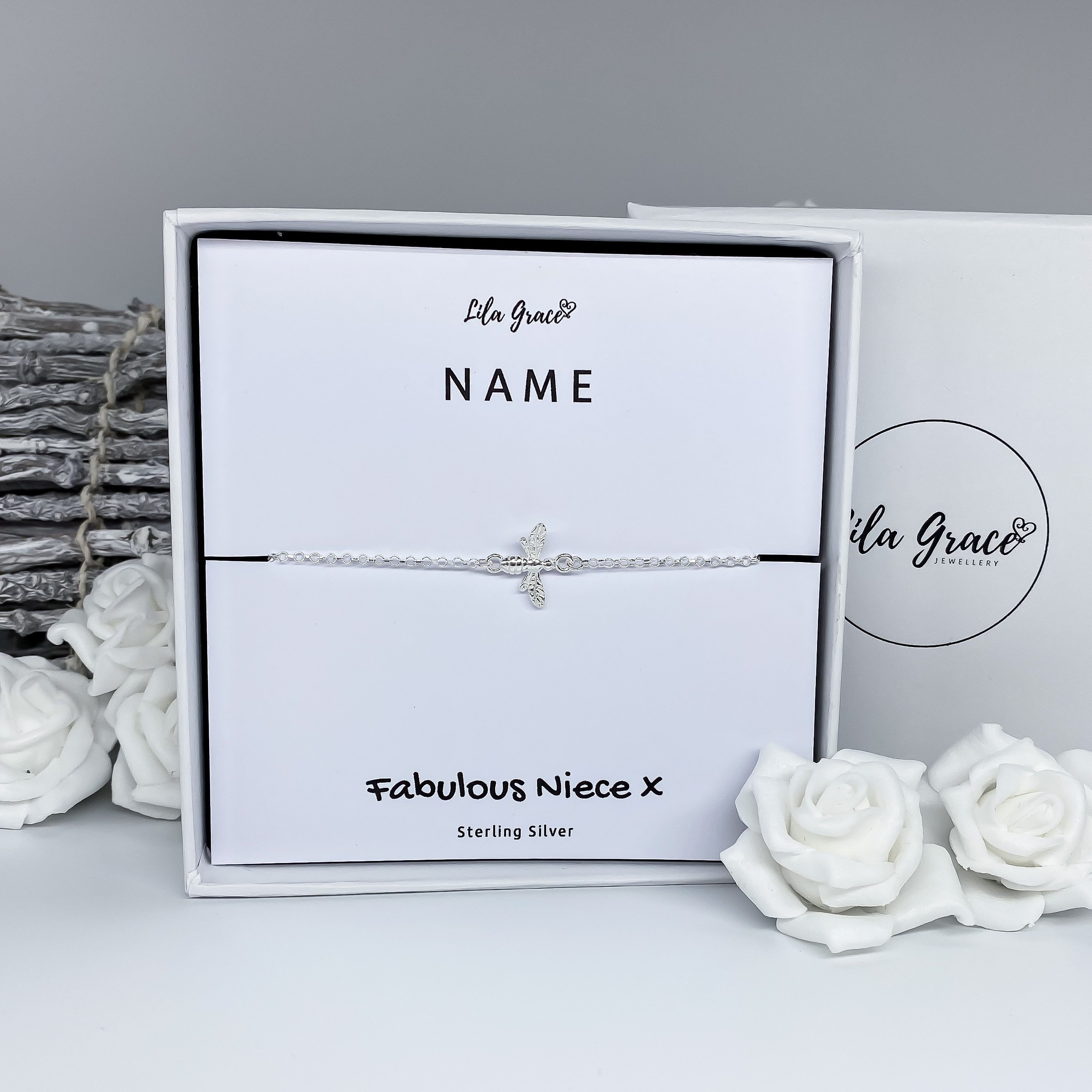 Bracelet personnalisé nièce Sterling Silver with Charms Cute Etsy