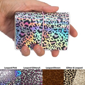 Portafoglio da donna con porta carte di credito e porta biglietti da visita Leopard - Rosa leopardato, IN PIÙ! Opzione per inserto extra