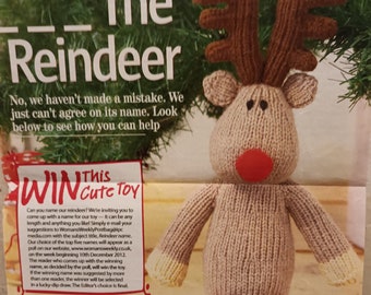 Vintage Reindeer knitting pattern. Digital download