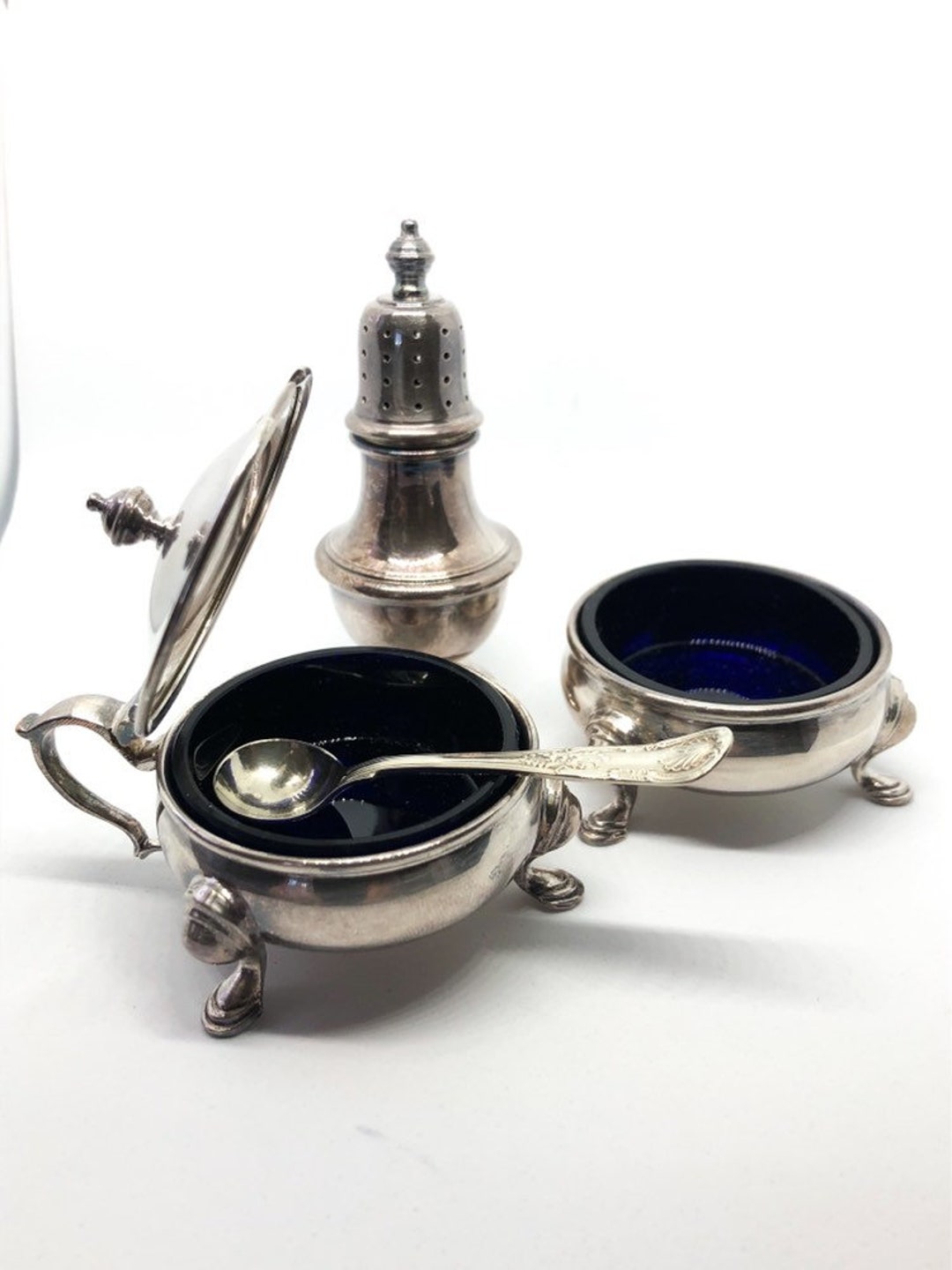 Vintage Cruet Set salt, Pepper, Jam Etsy