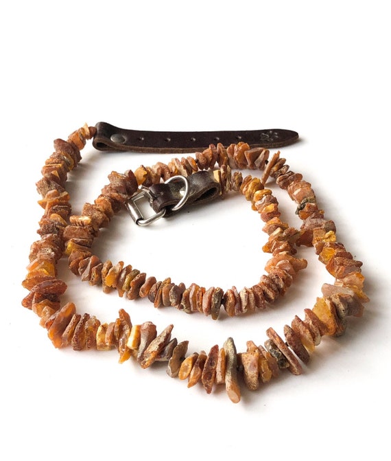 Raw amber dog collar Clearance