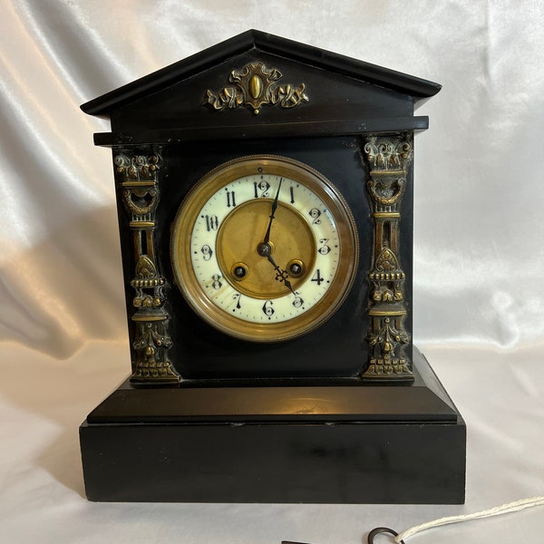 Vintage Fantastic French 8-Day Stale Mantle Clock
