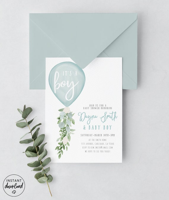 baby boy shower invitations etsy