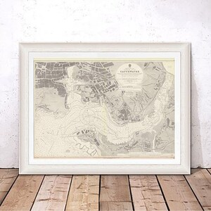 Cattewater Plymouth Devon Vintage carta nautica giclée stampa fine art - 1932ed