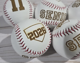 laser Engraved Baseball, Senior Baseball, senior gift, baseball player