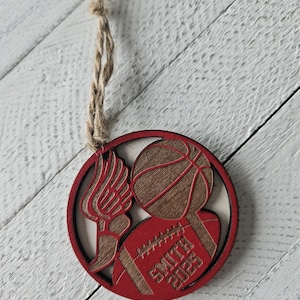 Track, Basketball, Football, Christmas Ornament, Multi-Sport, Custom Wrestling, Track, Personalized Sport Ornament, Cross Country ornament