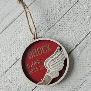 Personalized Track Christmas Ornament, Track & Field, running shoe, Sports Mom Gift, Coach Gift, Athlete, Custom Ornament, Sport ornament