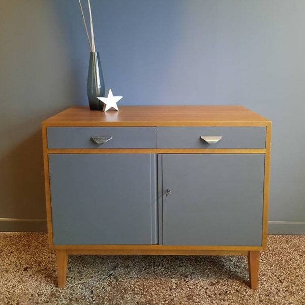 Vintage cabinet hallway cabinet chest of drawers 1950s 1960s hallway cabinet Mid Century 50s 60s chalk paint 60s cabinet upcyled sideboard