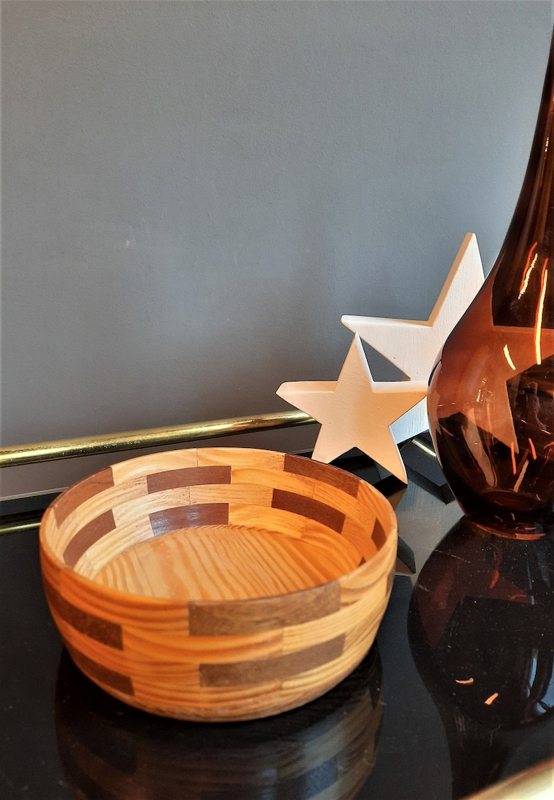 Vintage Wooden Bowl Different Types of Wood Turned Teak Bowl Fruit Bowl