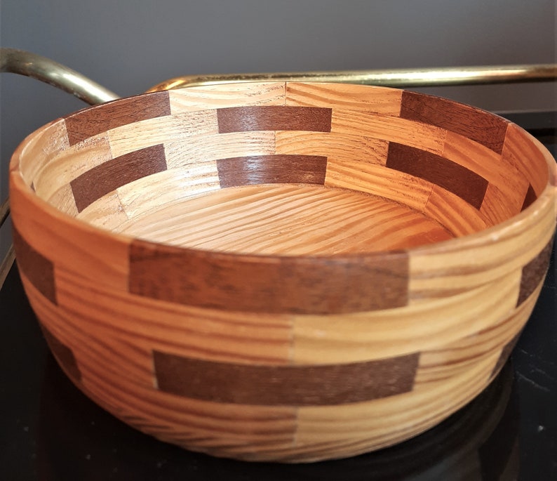Vintage Wooden Bowl Different Types of Wood Turned Teak Bowl Fruit Bowl