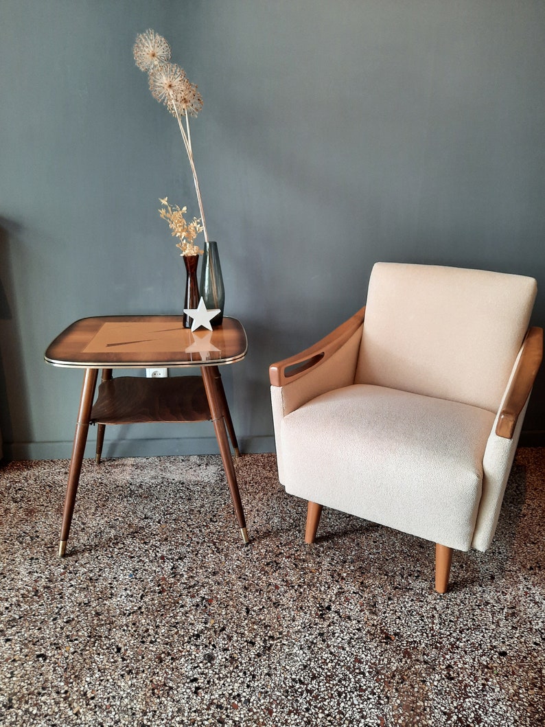 vintage Cocktailsessel 1950er 1960er Jahre restauriert Sessel Wohnzimmer gepolstert Mid Century Clubsessel 50s 50er 60er Wohnzimmersessel Bild 2