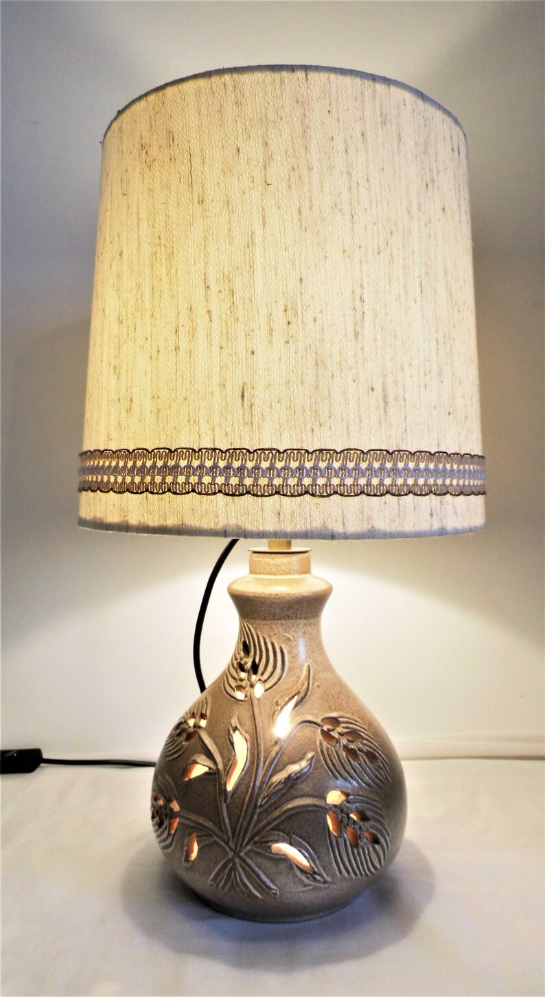 Tischlampe Stehlampe vintage 60er Jahre mit Keramikfuß | Etsy