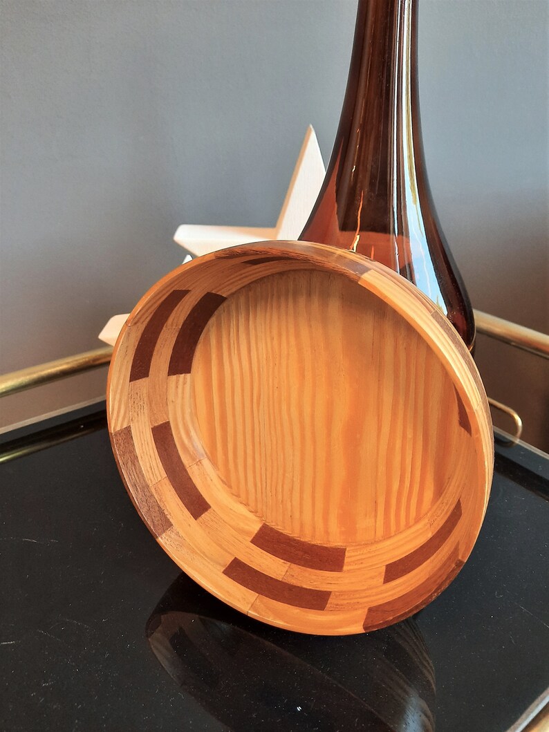 Vintage Wooden Bowl Different Types of Wood Turned Teak Bowl Fruit Bowl