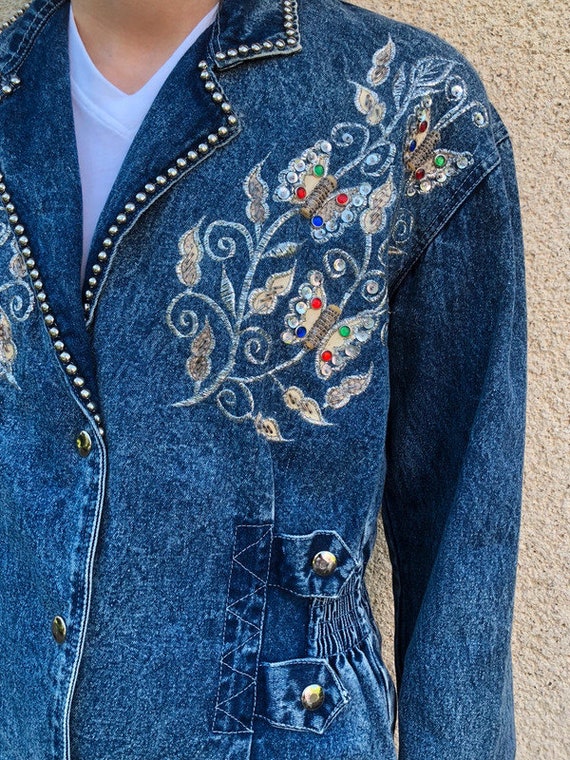 Vintage 80s denim jacket - image 8