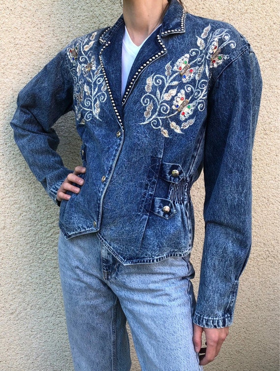 Vintage 80s denim jacket - image 3