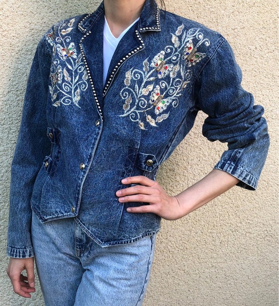 Vintage 80s denim jacket - image 2