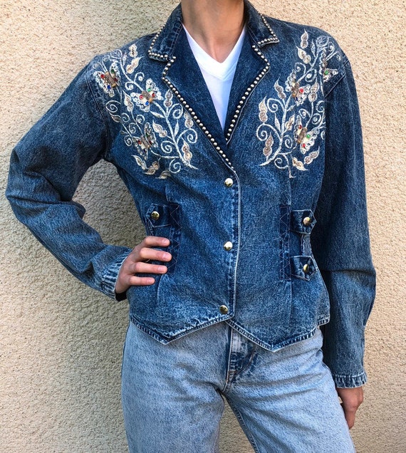 Vintage 80s denim jacket - image 4