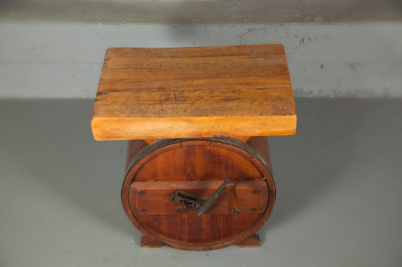 Vintage Repurposed Butter Churn Accent Table Etsy