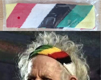 Keith Richards Style Headband - Rasta Colours