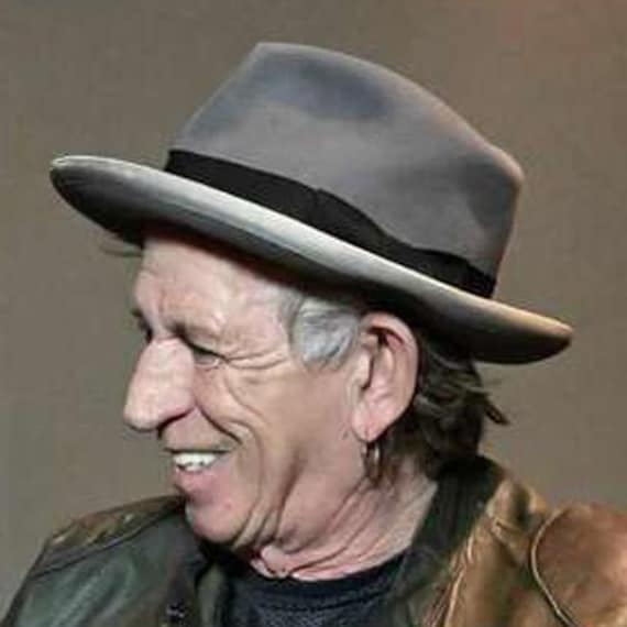 Keith Richards Style Fedora Hat. Keef Rolling Stones Fashion