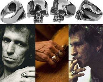 Keith Richards Style Skull Ring - Keef Rolling Stones