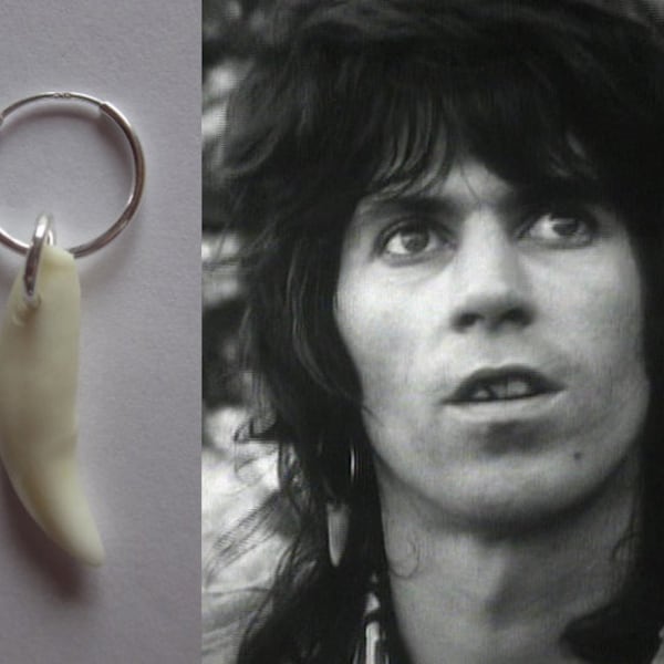 Boucle d'oreille "Wolf Tooth" Keith Richards - Accessoire de bijoux Keef Rolling Stones