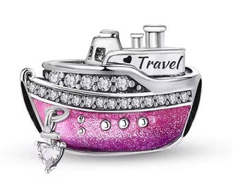 Boat Cruise Ship Yacht Charm Bead 925 Sterling Silver