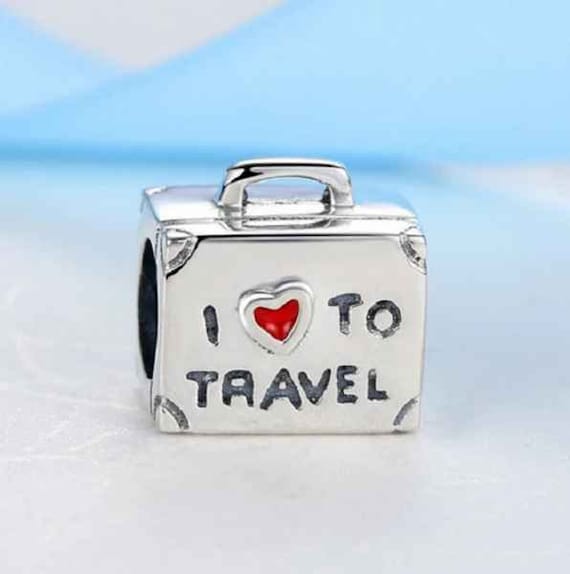 Charme Breloque Avion Valise En Argent 925 - Pour Bracelet - Neuf Avec étiquettes