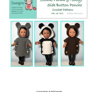PDF CROCHET PATTERN - Bears Poncho