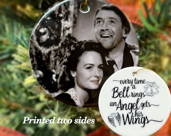 Every time a bell rings an angel gets his wings - Christmas Ornament | It&#39;s A Wonderful Life Movie Ornament