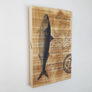Vintage style wall art print - Fish and French Hand Lettering