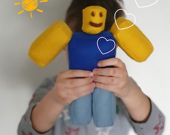 Personalisierte handgemachte Plüsch Noob Teddy Nachricht Legotoy, Spielfiguren, aus Filz, Geschenk für Jungen und Mädchen, gehören zu